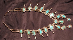 Turquoise and Silver Blossom Necklace